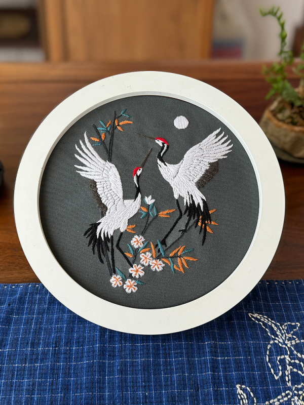 DIY siuvimo rinkinys: Lu siuvinėjimas, nematerialiojo kultūros paveldo, kinų stiliaus 3D audinio siuvinėjimas su paukščio motyvu