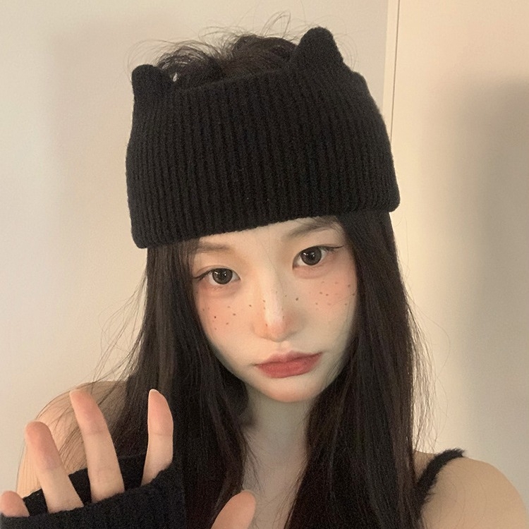 Kootud juukseband plaid mustriga, lai serv, geomeetriline stiil, Zerun, 2023