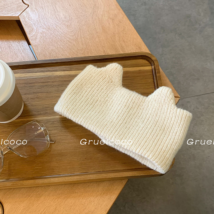 Kootud juukseband plaid mustriga, lai serv, geomeetriline stiil, Zerun, 2023