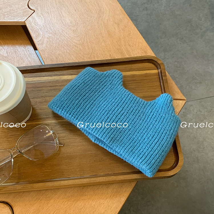 Kootud juukseband plaid mustriga, lai serv, geomeetriline stiil, Zerun, 2023