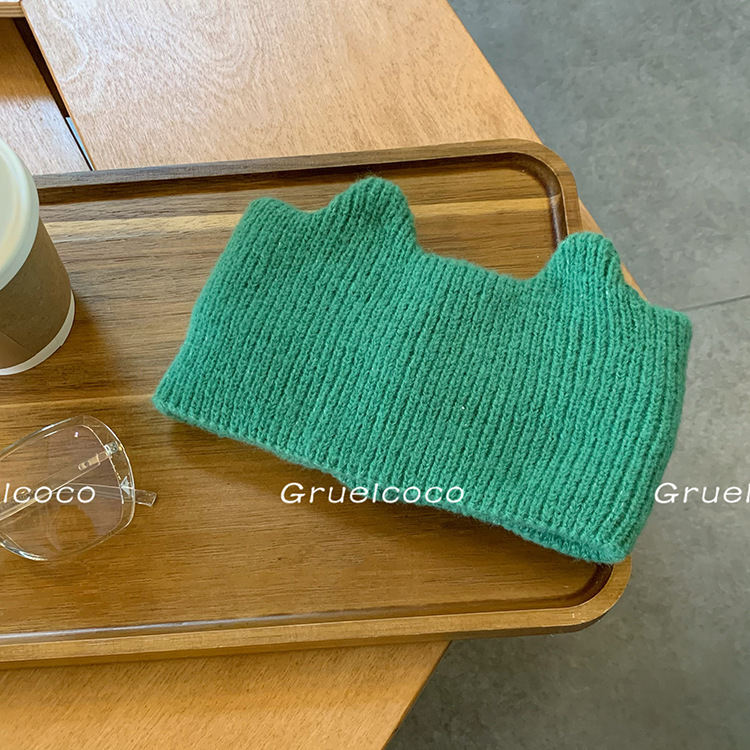 Kootud juukseband plaid mustriga, lai serv, geomeetriline stiil, Zerun, 2023