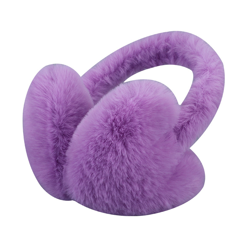 Женски зимни ушни предпазители, плюшени, топли, студоустойчиви, базов минималистичен стил