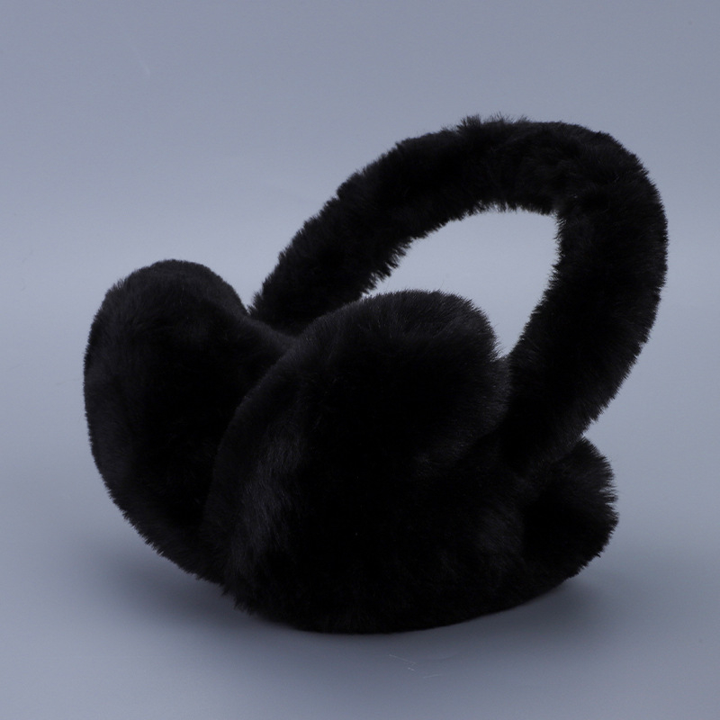 Женски зимни ушни предпазители, плюшени, топли, студоустойчиви, базов минималистичен стил