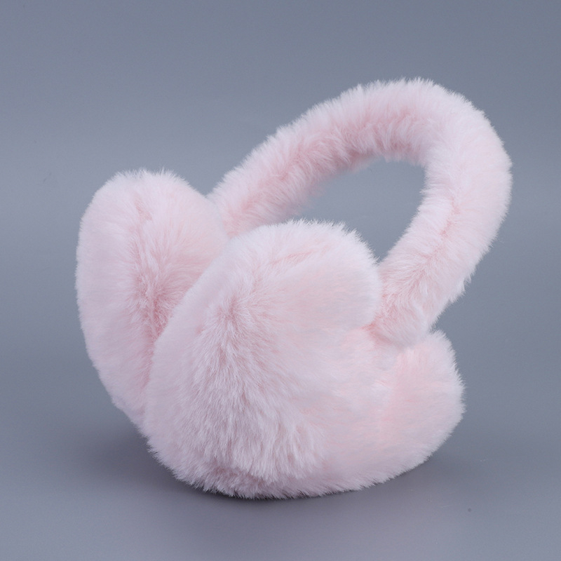 Женски зимни ушни предпазители, плюшени, топли, студоустойчиви, базов минималистичен стил