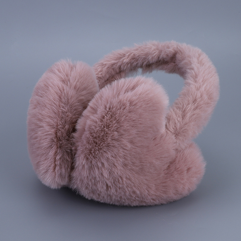 Женски зимни ушни предпазители, плюшени, топли, студоустойчиви, базов минималистичен стил