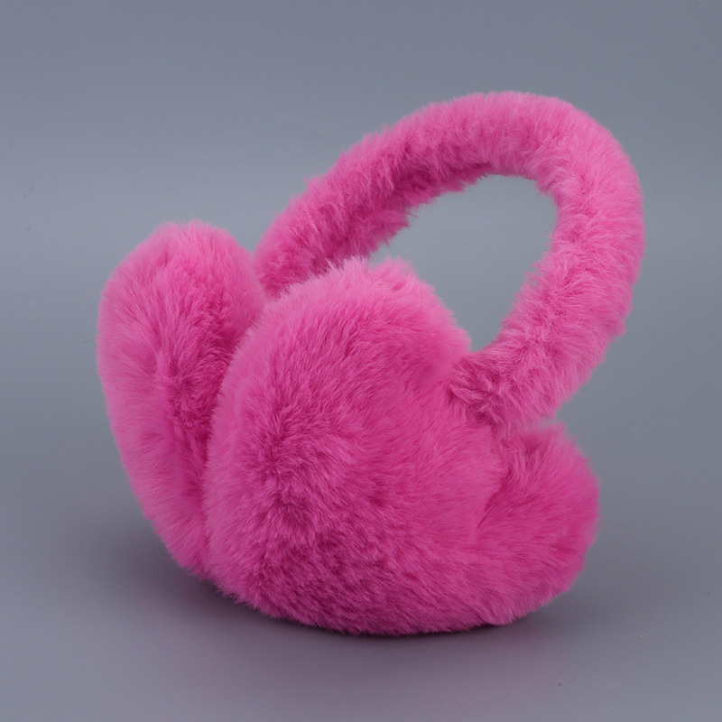 Женски зимни ушни предпазители, плюшени, топли, студоустойчиви, базов минималистичен стил