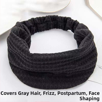 Naistele mõeldud kudumisel elastne juukseband lillekandega – juukseaksessuaar näopuhastuseks ja juuksekadu ennetamiseks