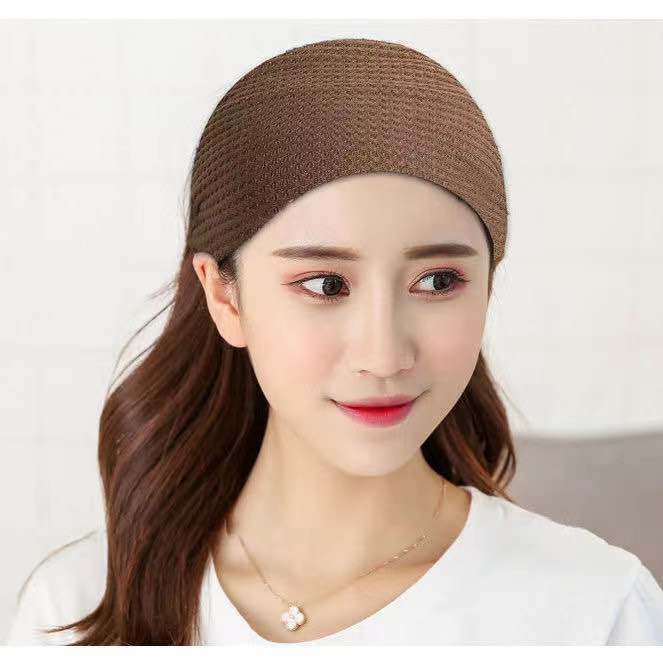 Naistele mõeldud kudumisel elastne juukseband lillekandega – juukseaksessuaar näopuhastuseks ja juuksekadu ennetamiseks