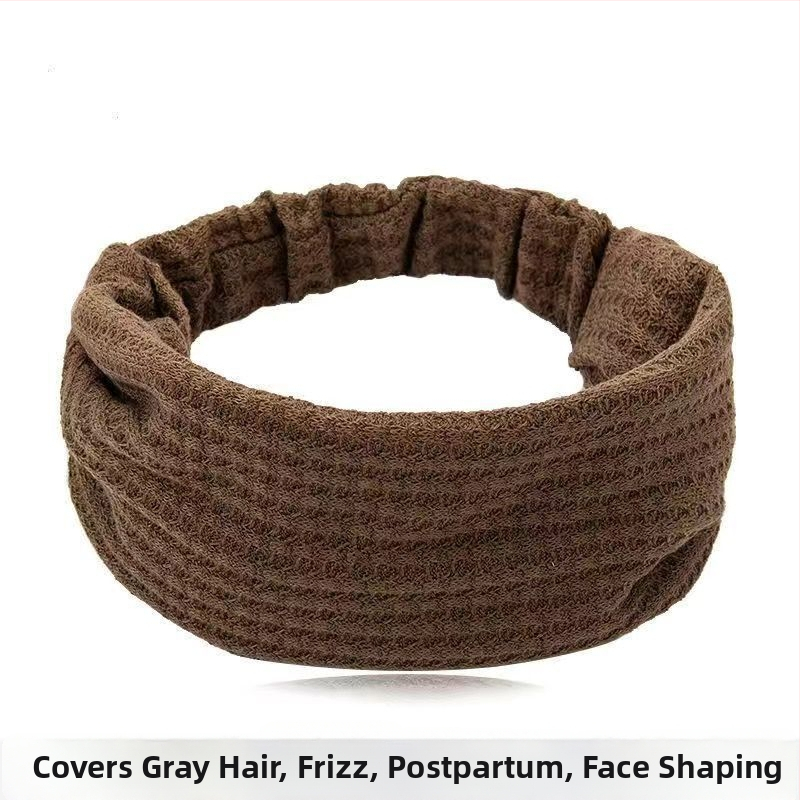 Naistele mõeldud kudumisel elastne juukseband lillekandega – juukseaksessuaar näopuhastuseks ja juuksekadu ennetamiseks