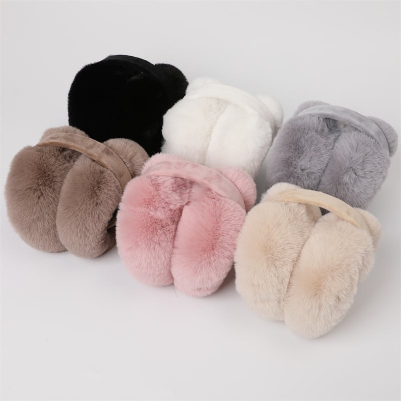 Ушни предпазители за студ, сгъваеми, плюшени нейлонови, за възрастни