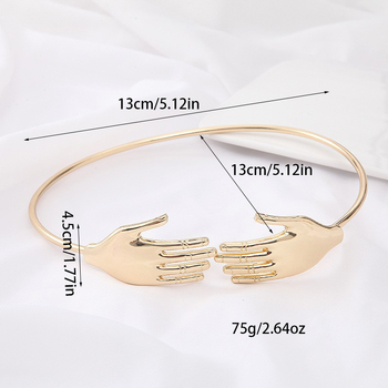 Tulun унисекс алуминиев чокър с форма на цвете и изкуствена перла — твърда яка