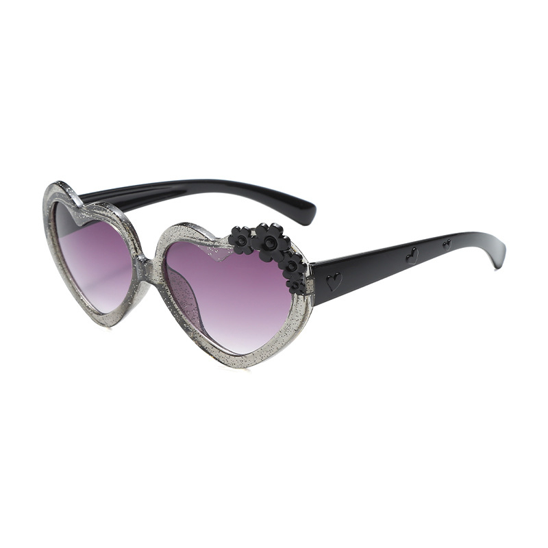 Παιδικά γυαλιά ηλίου σε σχήμα καρδιάς, μόδα catwalk, UV400 προστασία, πλήρες πλαίσιο, φακοί AC, πλαίσιο από PC, μη πολωμένα, κατηγορία 2
