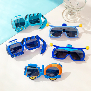 Παιδικά γυαλιά ηλίου με μετασχηματιζόμενο ρομπότ, UV400 προστασία, φακοί από ρητίνη, πλήρης σκελετός από PC, ειδικός καθρέφτης σε μοναδικό σχήμα