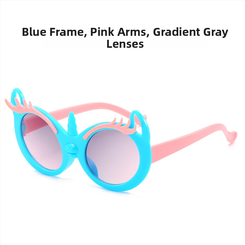 Παιδικά UV400 γυαλιά ηλίου με κυκλικό πλαίσιο και φακούς από ρητίνη – μη πολωμένα, πλήρες πλαίσιο, γλυκό κουνελίσιο στυλ