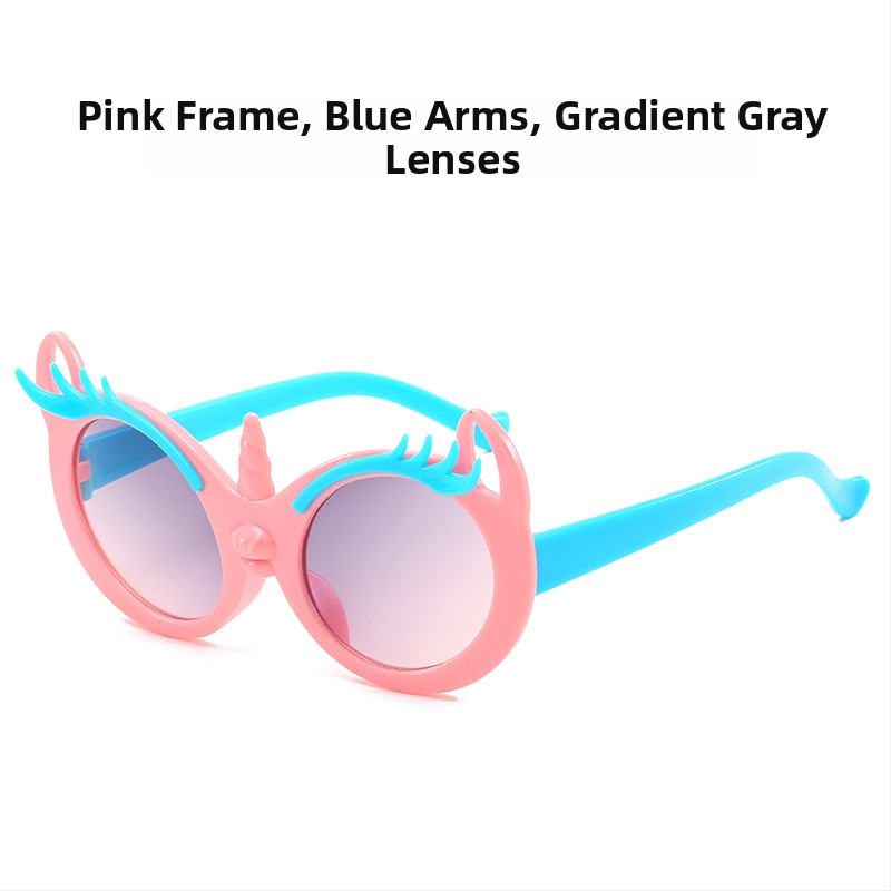 Παιδικά UV400 γυαλιά ηλίου με κυκλικό πλαίσιο και φακούς από ρητίνη – μη πολωμένα, πλήρες πλαίσιο, γλυκό κουνελίσιο στυλ