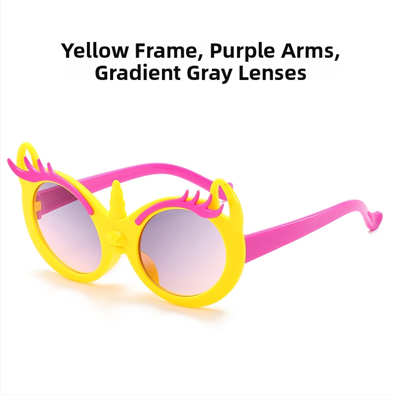 Παιδικά UV400 γυαλιά ηλίου με κυκλικό πλαίσιο και φακούς από ρητίνη – μη πολωμένα, πλήρες πλαίσιο, γλυκό κουνελίσιο στυλ