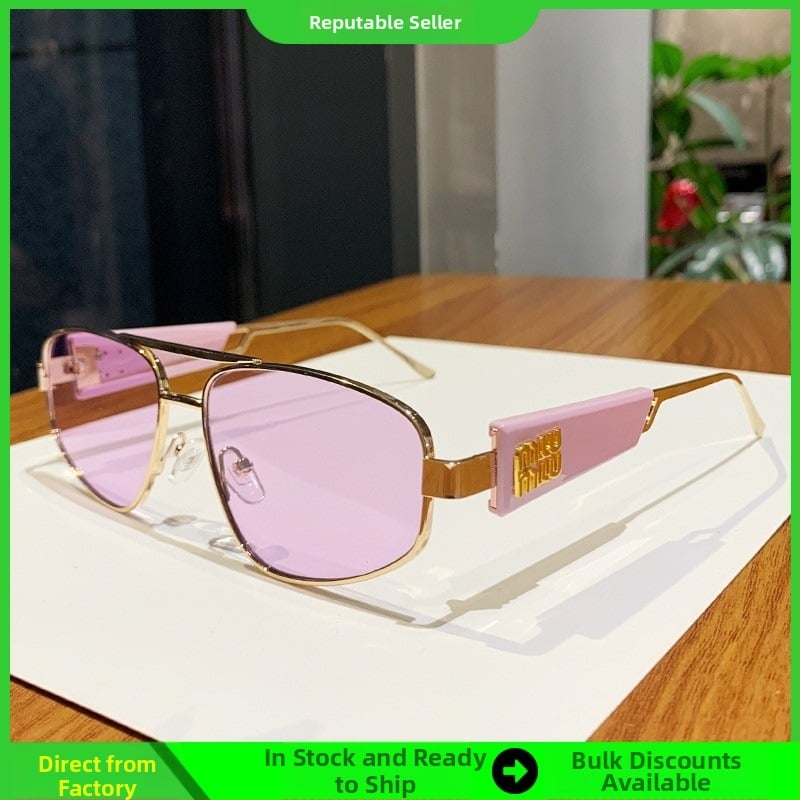 Cat-eye γυαλιά ηλίου για γυναίκες, μεταλλικό πλαίσιο με διπλό γεφύρι, φακοί AC, UV400, μη πολωτικά, πλήρες πλαίσιο, φακοί με καθρέπτη