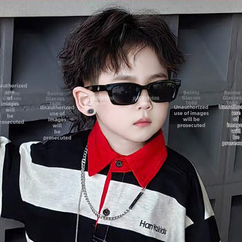 Παιδικά γυαλιά ηλίου, ρετρό ορθογώνιο σχήμα, UV 400, πλήρης σκελετός, φακοί PC, καταγωγή Taizhou