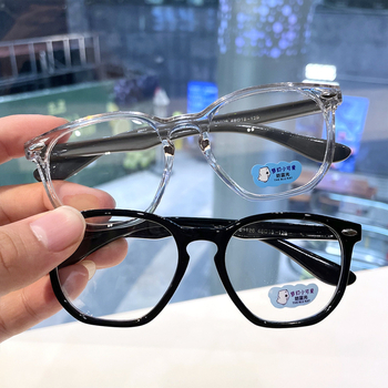 Παιδικά γυαλιά κατά της μπλε ακτινοβολίας, πλαίσιο σιλικόνης, φακοί ρητίνης, τετράγωνο σχήμα, UV400