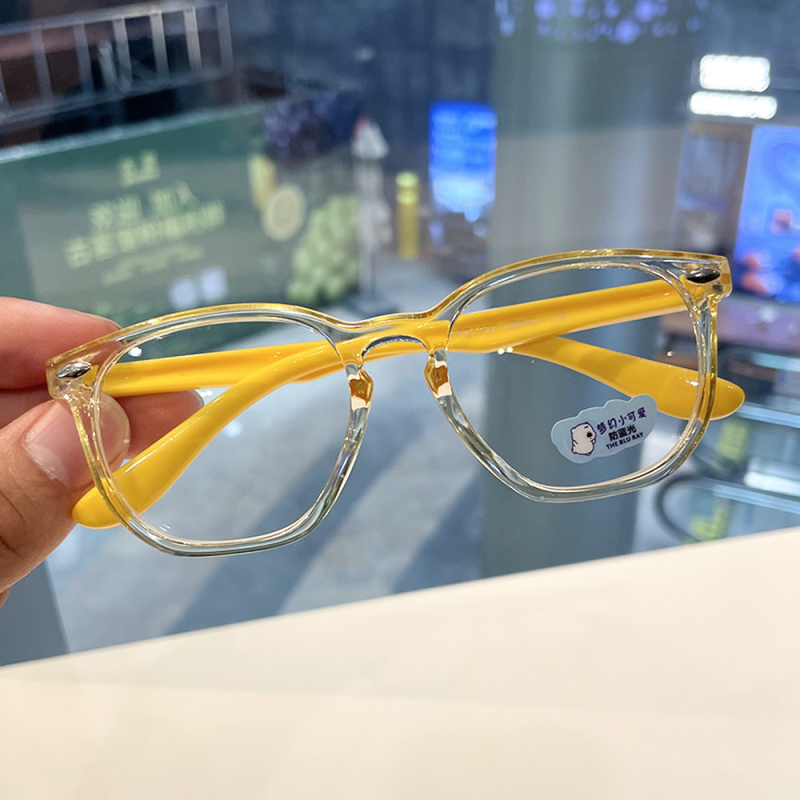 Παιδικά γυαλιά κατά της μπλε ακτινοβολίας, πλαίσιο σιλικόνης, φακοί ρητίνης, τετράγωνο σχήμα, UV400