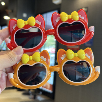 Παιδικά γυαλιά ηλίου με πλήρη πλαίσιο, UV400 προστασία, φακοί ρητίνης, πλαίσιο PC; καρτούν στυλ γλυκιά πριγκίπισσα