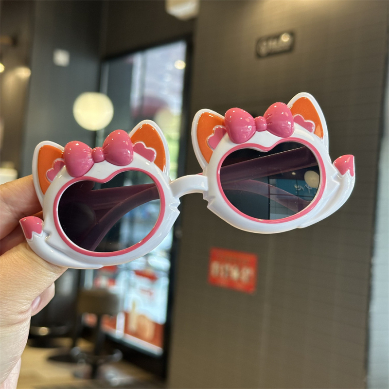 Παιδικά γυαλιά ηλίου με πλήρη πλαίσιο, UV400 προστασία, φακοί ρητίνης, πλαίσιο PC; καρτούν στυλ γλυκιά πριγκίπισσα