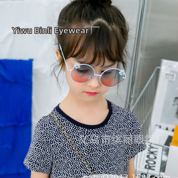 Laste päikeseprillid UV400, mittepolarisatsioon, ümmargune metallraam, täisraam, mudel BQ2046
