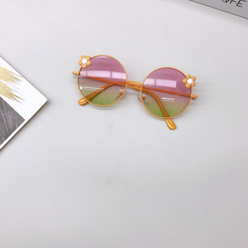 Laste päikeseprillid UV400, mittepolarisatsioon, ümmargune metallraam, täisraam, mudel BQ2046