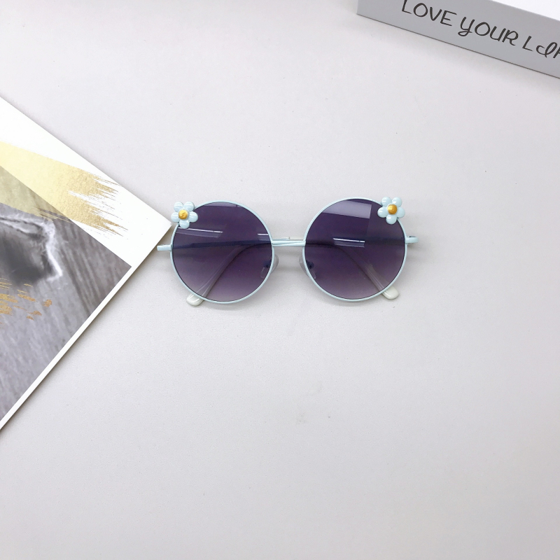 Laste päikeseprillid UV400, mittepolarisatsioon, ümmargune metallraam, täisraam, mudel BQ2046