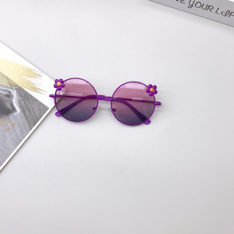 Laste päikeseprillid UV400, mittepolarisatsioon, ümmargune metallraam, täisraam, mudel BQ2046