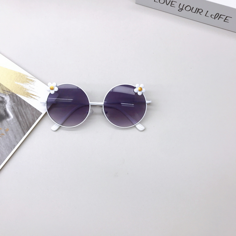 Laste päikeseprillid UV400, mittepolarisatsioon, ümmargune metallraam, täisraam, mudel BQ2046