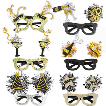 Ochelari decorativi pentru petrecere cu model geometric, ramă din plastic, execuție semi-manuală și semi-automatizată, personalizare disponibilă