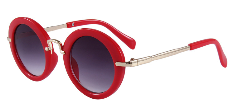 Παιδικά γυαλιά ηλίου με κυκλικό σκελετό, UV400 προστασία, φακοί PC, πλήρης σκελετός, για παιδιά 6–12 ετών