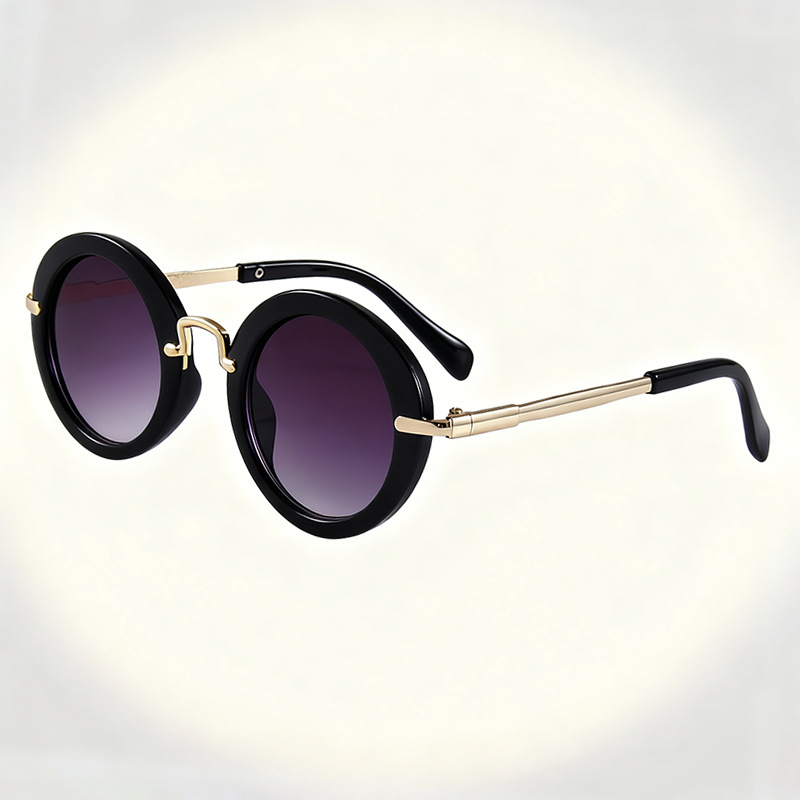 Παιδικά γυαλιά ηλίου με κυκλικό σκελετό, UV400 προστασία, φακοί PC, πλήρης σκελετός, για παιδιά 6–12 ετών