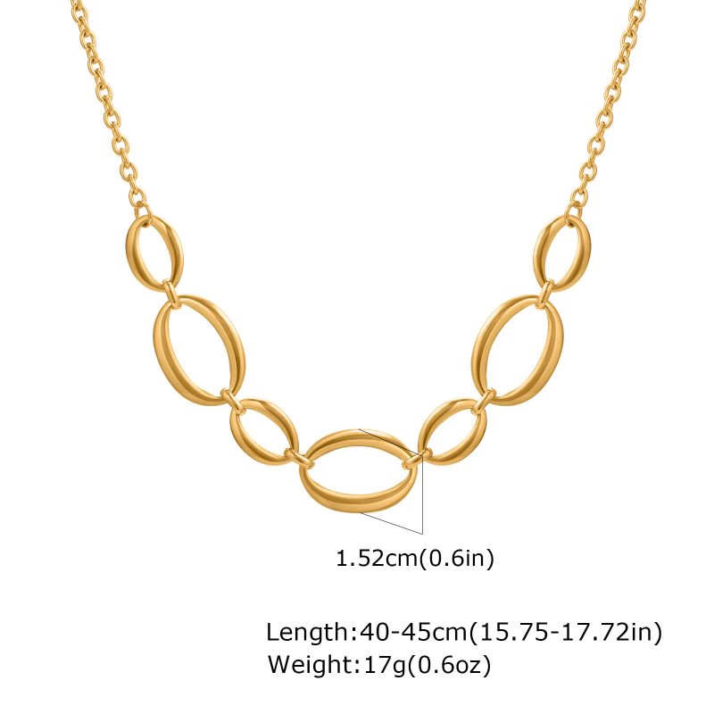 Дамски браслет от неръждаема стомана, геометричен дизайн, голяма верига, електроплакиран завършек