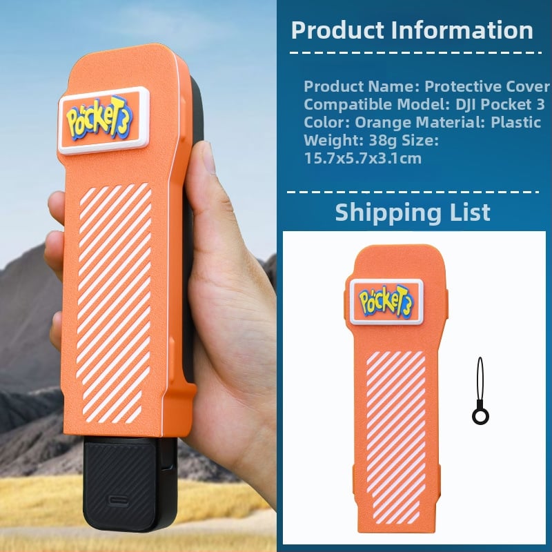 kipye Carcasă de protecție cu capac rotativ pentru DJI Pocket 3 — accesoriu pentru husă corp cameră; Brand kipye; Compatibil cu DJI Pocket 3