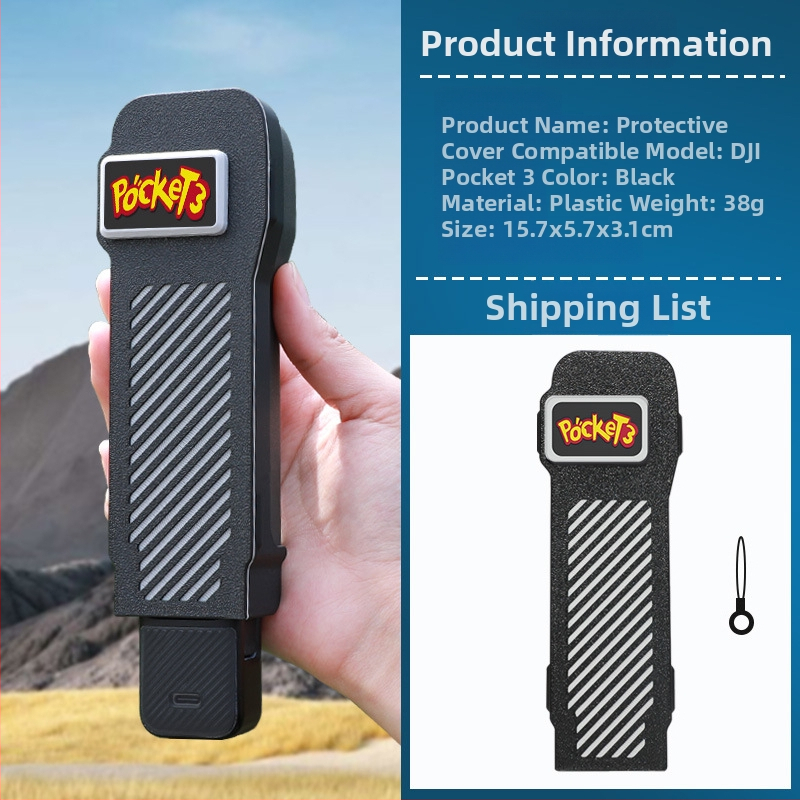 kipye Carcasă de protecție cu capac rotativ pentru DJI Pocket 3 — accesoriu pentru husă corp cameră; Brand kipye; Compatibil cu DJI Pocket 3