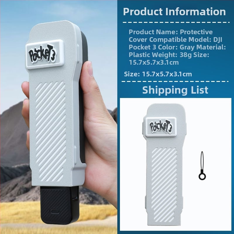 kipye Carcasă de protecție cu capac rotativ pentru DJI Pocket 3 — accesoriu pentru husă corp cameră; Brand kipye; Compatibil cu DJI Pocket 3