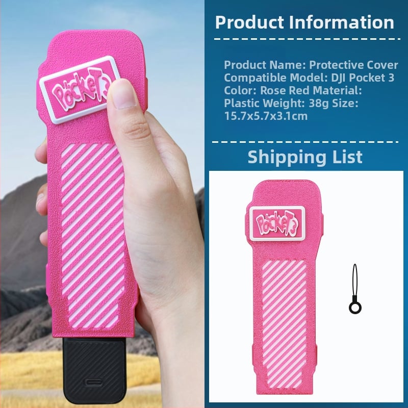 kipye Carcasă de protecție cu capac rotativ pentru DJI Pocket 3 — accesoriu pentru husă corp cameră; Brand kipye; Compatibil cu DJI Pocket 3