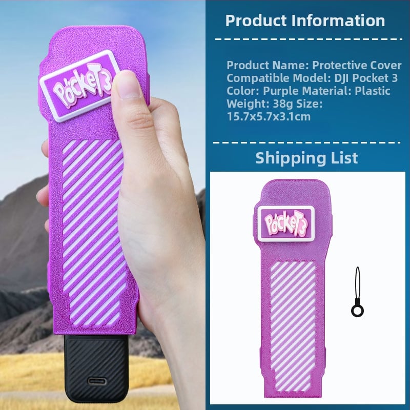 kipye Carcasă de protecție cu capac rotativ pentru DJI Pocket 3 — accesoriu pentru husă corp cameră; Brand kipye; Compatibil cu DJI Pocket 3