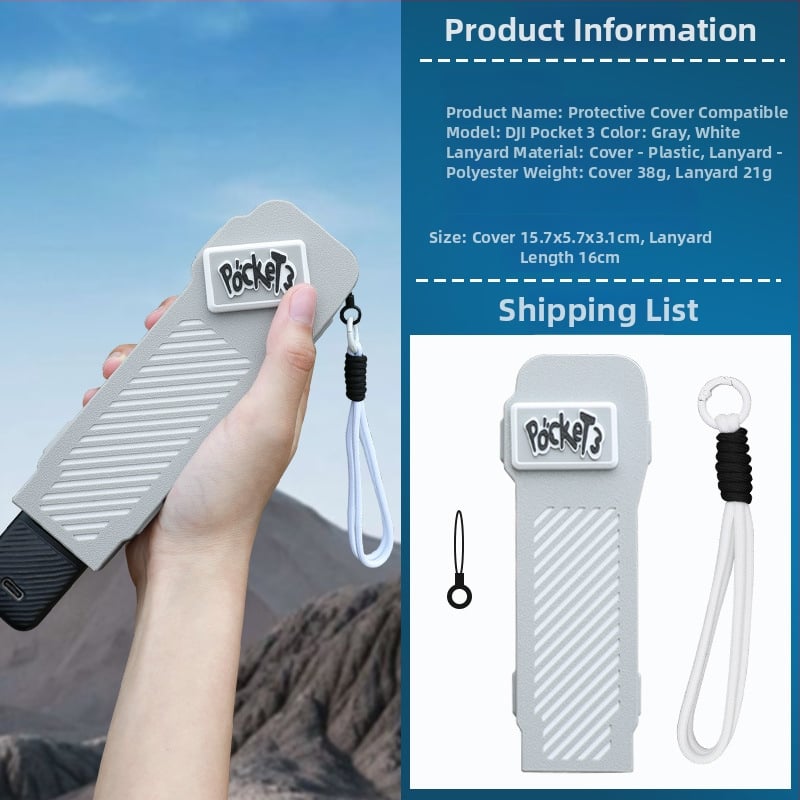 kipye Carcasă de protecție cu capac rotativ pentru DJI Pocket 3 — accesoriu pentru husă corp cameră; Brand kipye; Compatibil cu DJI Pocket 3