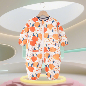 Бебешки пълзящ гащеризон - водоустойчив, едночастов, дълги ръкави, 95% полиестер, за деца 1–3 години (80–100 см)