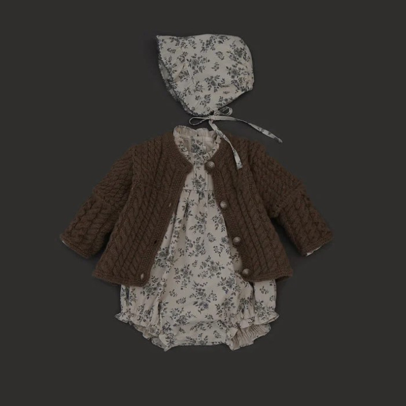 Бебешки памучен гащеризон с дълги ръкави, унисекс, без качулка, скрито закопчаване, 100% памук