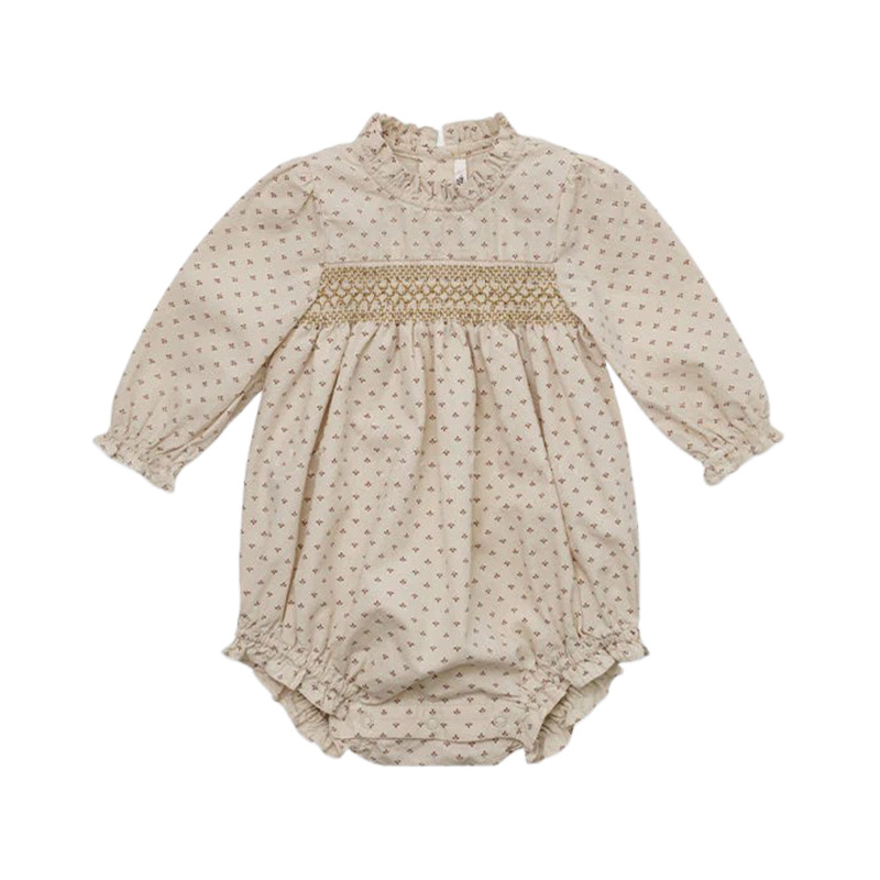 Бебешки памучен гащеризон с дълги ръкави, унисекс, без качулка, скрито закопчаване, 100% памук