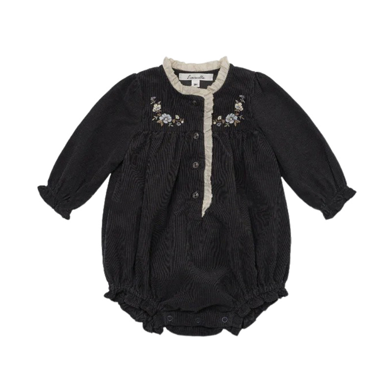 Бебешки памучен гащеризон с дълги ръкави, унисекс, без качулка, скрито закопчаване, 100% памук