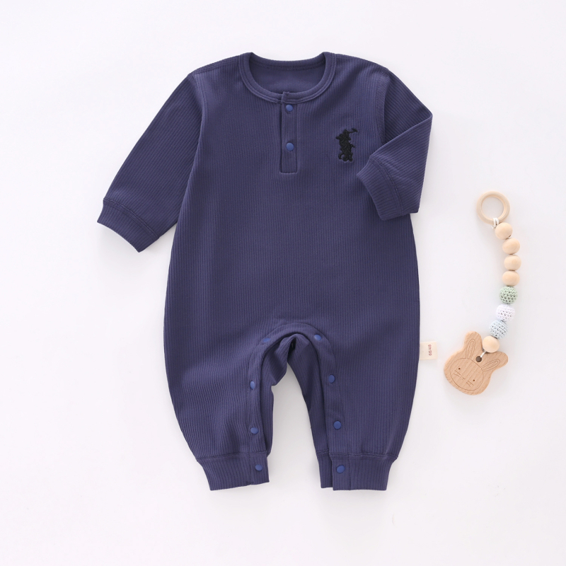 Гащеризон за бебета и малки деца, дълъг ръкав, унисекс, полиестерова материя, скрито закопчаване, подходящ за зима и есен