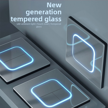 Priză USB ascunsă cu întrerupător din sticlă temperată, tip 86, LED, montaj 60x60 mm, contacte din bronz tin-fosfor