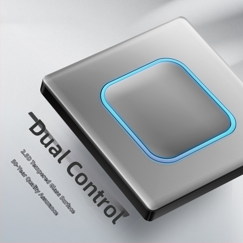 Priză USB ascunsă cu întrerupător din sticlă temperată, tip 86, LED, montaj 60x60 mm, contacte din bronz tin-fosfor