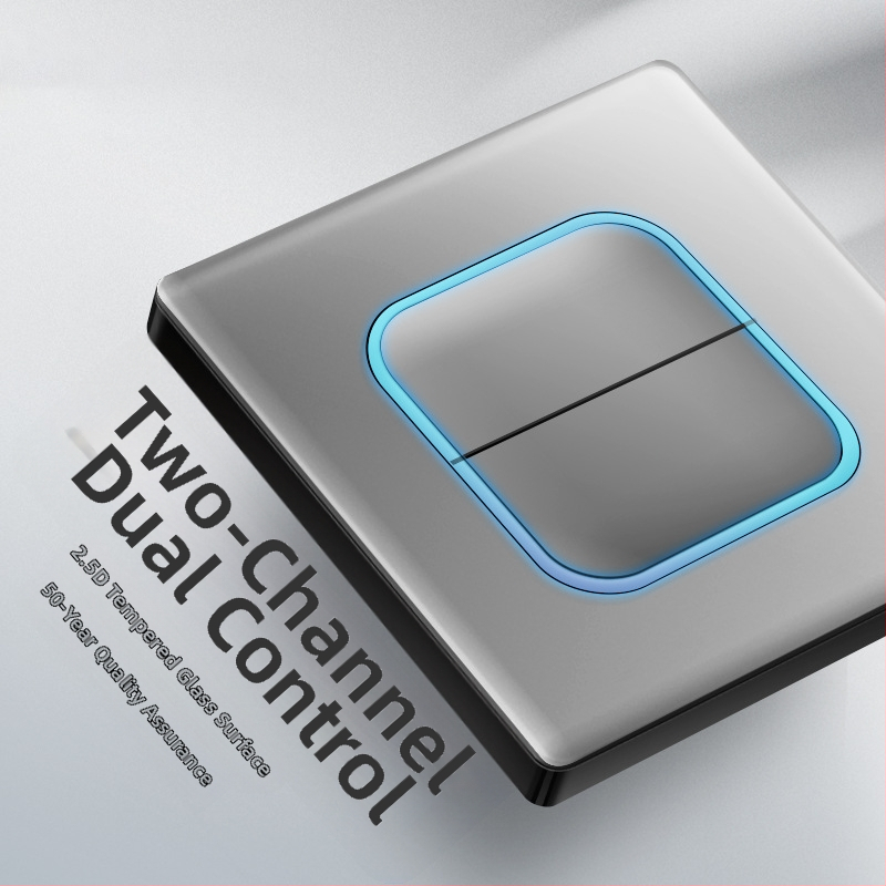 Priză USB ascunsă cu întrerupător din sticlă temperată, tip 86, LED, montaj 60x60 mm, contacte din bronz tin-fosfor