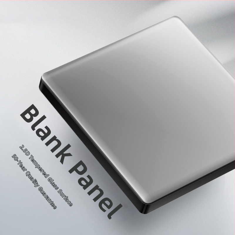 Priză USB ascunsă cu întrerupător din sticlă temperată, tip 86, LED, montaj 60x60 mm, contacte din bronz tin-fosfor